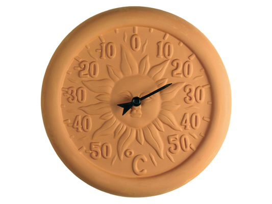 incompleet Pelagisch Federaal Terracotta Tuin Thermometer - 20cm