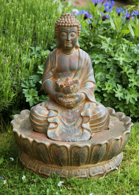 Boeddha Fontein met verlichting