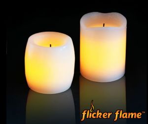 Flicker Flame™ LED Kaarsen van Kaarsenwas  - Set van 2
