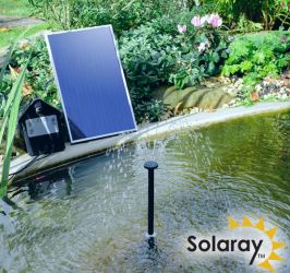 Fontein Waterpomp op Zonne-Energie met Oplaadbare Accu en LED verlichting van Solaray - 250 l/u