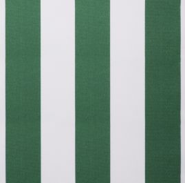 Groen en Wit Gestreept Polyester Doek en Volant voor Zonwering van 450cm x 300cm