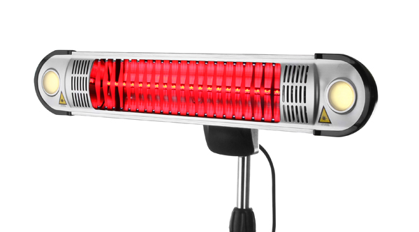 Wall Mounted Electric Halogen Patio Heater With LED Lights