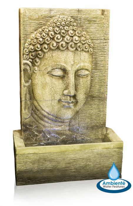 Boeddha Watermuur met Verlichting van Ambienté - 100cm € 269,99