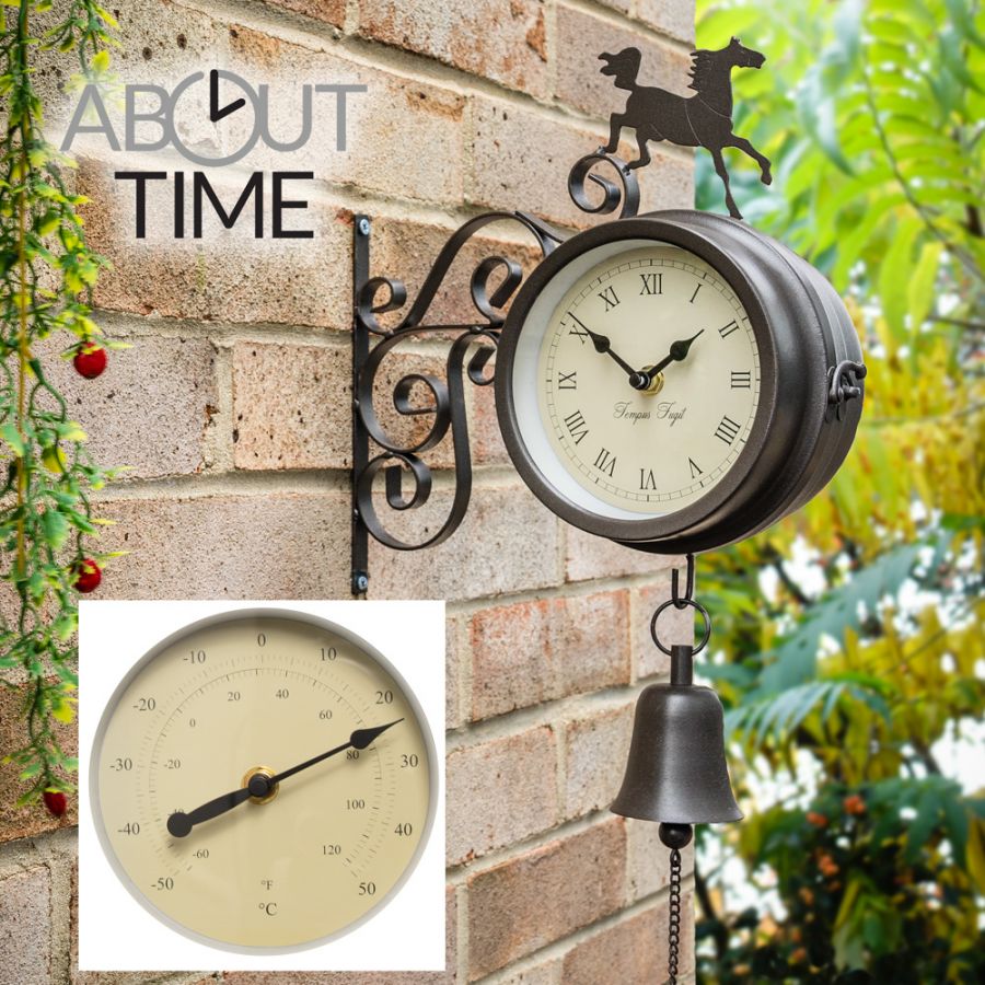 Paard Bel Klok met Thermometer About Time™ € 34,99