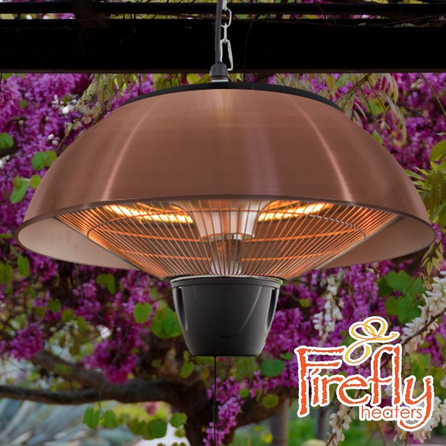 schotel risico Staat Firefly™ 1,5kW Koperkleurige Hangende Halogeen Terrasverwarming € 69,99