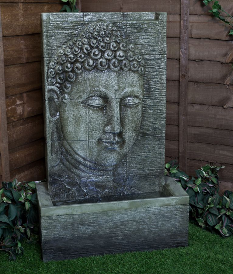 Boeddha Watermuur met Verlichting van Ambienté - 100cm € 269,99