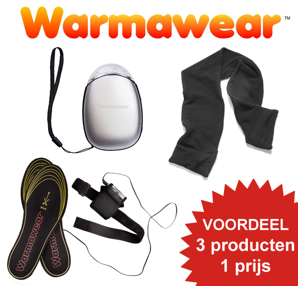 Warmawear™ Set met Handwarmer, Verwarmde Inlegzolen en Sjaal