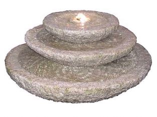 Drie Schalen Fontein van Graniet met Verlichting