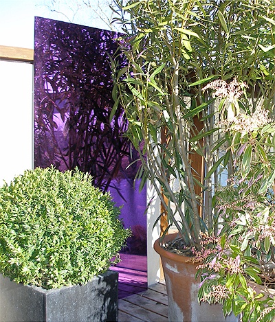 Set Van 2 - Tuinspiegel Plaat van Acryl - Gekleurd - Paars - 60cm x 60cm