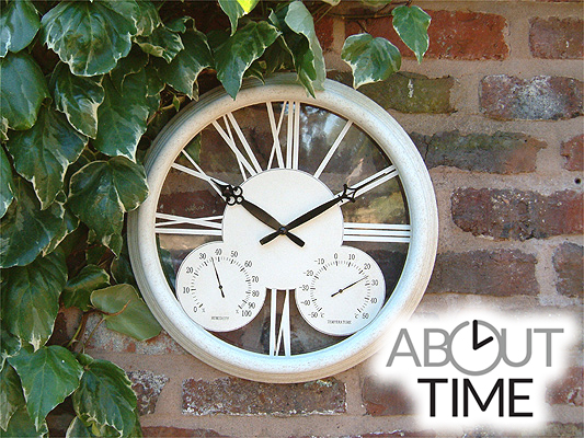 Klassieke Witte Tuinklok - About Time™