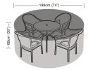 Hoes voor rond 4-6 zit meubelset 188cm x 89cm - Super Sterk- Donker Groen