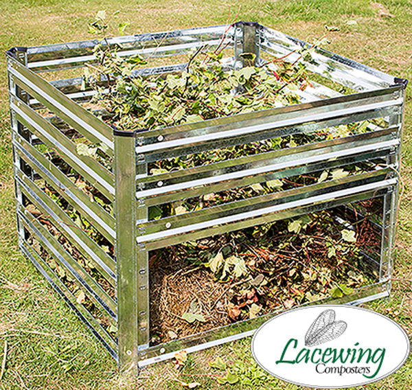 Easy Load Compostbak uit Gegalvaniseerd Staal - 605 liter H70cm x W93cm van Lacewing™