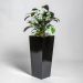 Zwarte Glos Polystone Hoge Uitlopende Plantenbak - 75cm