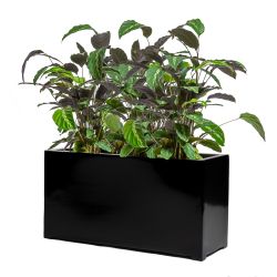 Zwarte Glos Polystone Trog Plantenbak - 100cm