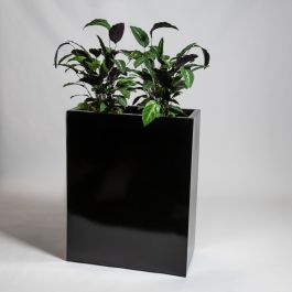 Zwarte Glos Polystone Hoge Trog Plantenbak - 100cm