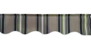 Multistreep Polyester Volant voor Zonwering van 500cm - met golvende rand