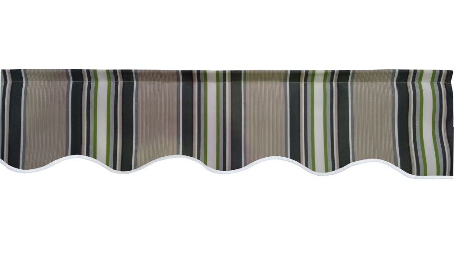 Ivoor Polyester Volant voor Zonwering van 450cm - met golvende rand