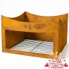 Rust Finish Steel Wood Store Stand for 100cm Fire Bowl - by La Fiesta