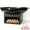 100cm Fire Bowl with Wood Store in Black - by La Fiesta