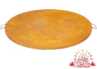 Stalen Tafel-Deksel voor Vuurschaal van 75cm in Roestkleur - van La Fiesta
