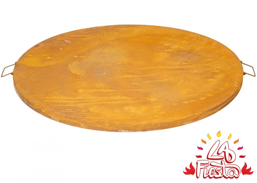Stalen Tafel-Deksel voor Vuurschaal van 75cm in Roestkleur - van La Fiesta