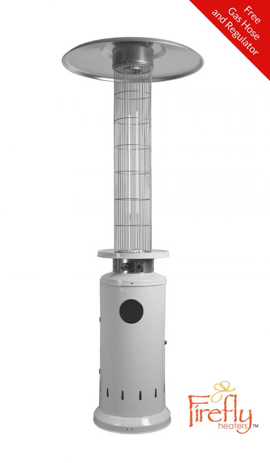12kW Gas Terrasverwarmer met Vlammenbuis in Wit van Firefly™