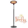 2kW IPX4 Vrijstaande Elektrische Quartz Lamp Terrasverwarmer, Zwart - 3  Instellingen - van Firefly™