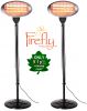 Firefly™ - Vrijstaande Elektrische Kwarts Lamp Terrasverwarmer- 3 Instellingen - 2kW - IPX4 keuring - Set van 2