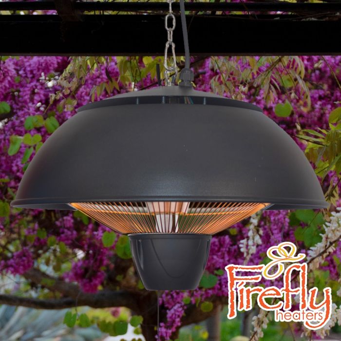 Firefly™ - 1,5kW Zwarte Hangende Halogeen Terrasverwarming