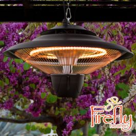 Hangende Infrarode Terrasverwarming van Firefly™ - 1,5kW / Zwart