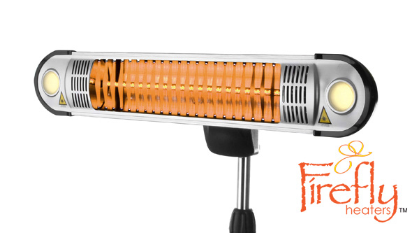 Firefly™ Halogeen Terrasverwarmer, 1.5kW met Easy Fit Montagebeugel, Afstandsbediening en Standaard