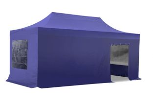Hybrid, Pop Up Staal/Aluminium Vouwtent Set - Blauw - 3m x 6m