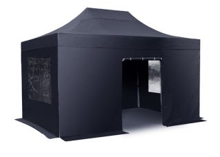 Standaard, Pop Up Vouwtent Set - Zwart - 3m x 4,5m