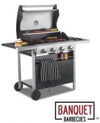 Banquet™ - Buitenkeuken/Gasbarbecue met 4 Branders,  H133cm x B106cm