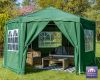 3.92m Budget Party Tent Green Gazebo with Side Walls
