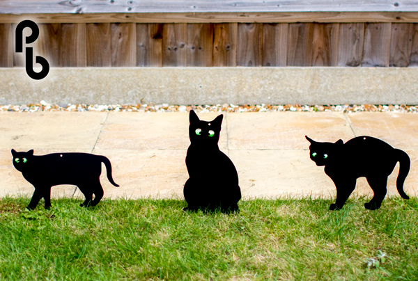 Set van 3 Kattenverjagers - Silhouetten met Levensechte Ogen