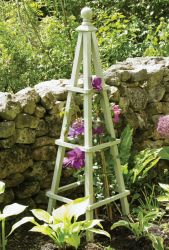 'French Grey' Houten Obelisk Plantenklimrek