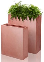 Hoge Terracotta Langwerpige Plantenbak van Vezelklei – H72 x B60