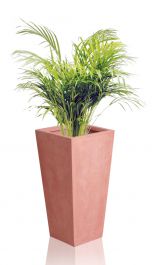 89cm, Hoog Uitlopende Terracotta Fibrecotta Vierkante Plantenbak – Set van 2