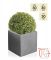 Kadamus Fibrecotta Cube Planter in Dark Grey Meteor Texture - W30cm