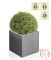 Kadamus Fibrecotta Cube Planter in Dark Grey Meteor Texture - W25cm