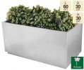 Zinken Gegalvaniseerde 'Kick-Bottom' Verhoogde (Trog) Plantenbak in Zilver - van Primrose™ - L60cm