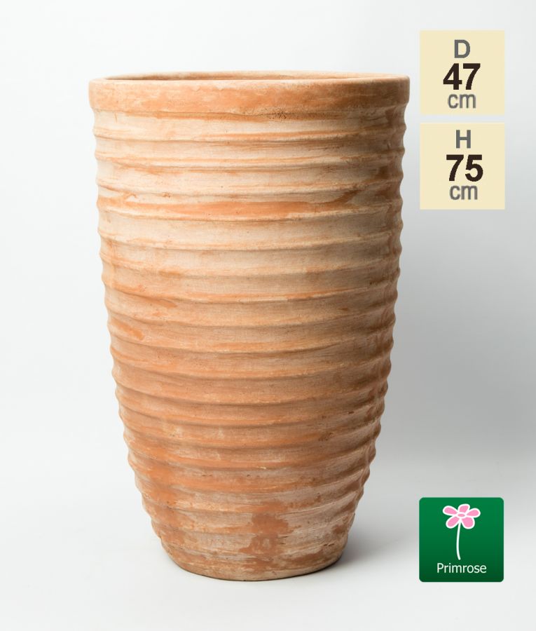 Terracotta Uitlopende Cilinder Plantenbak - H75cm