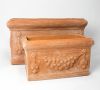 Terracotta Troughs With Detail - Mixed Set of 2 - 54/80cm