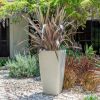 76cm White Stone Effect Flared Square Planter - By Primrose™