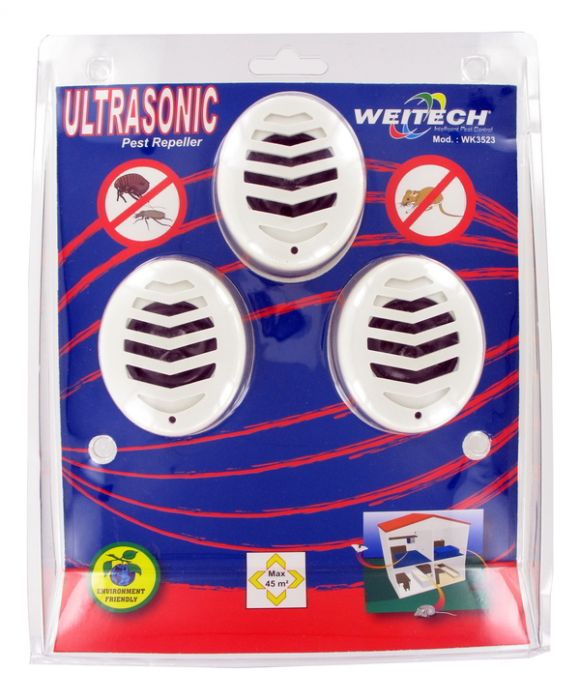Weitech WK3523 ultrasone verjager voor binnen 3-stuks verpakking- 45 m²