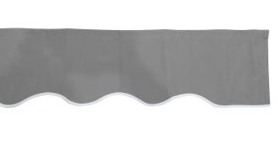 Zilver Polyester Volant voor Zonwering van 200cm - met golvende rand