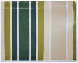 Groen Gestreept Polyester Volant voor Zonwering van 350cm - met rechte rand