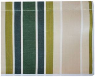 Groen Gestreept Polyester Volant voor Zonwering van 350cm - met rechte rand