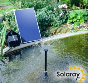 Fontein Waterpomp op Zonne-Energie met Oplaadbare Accu en LED verlichting van Solaray™ - 250 l/u